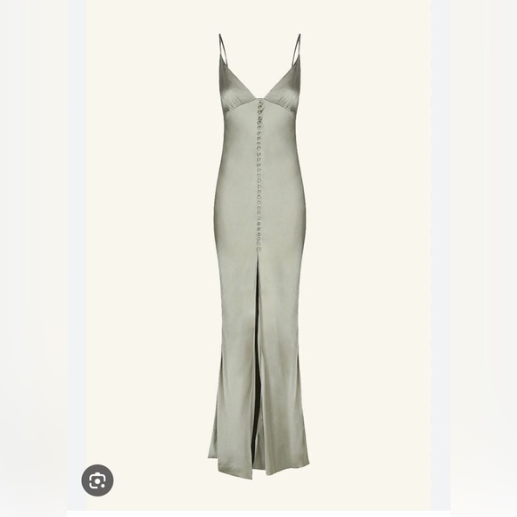 Shona Joy La Lune Bias Slip Dress - Us 6 - Sage - Picture 1 of 3